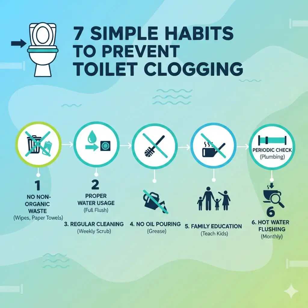 7 kebiasaan sederhana mencegah WC mampet di rumah